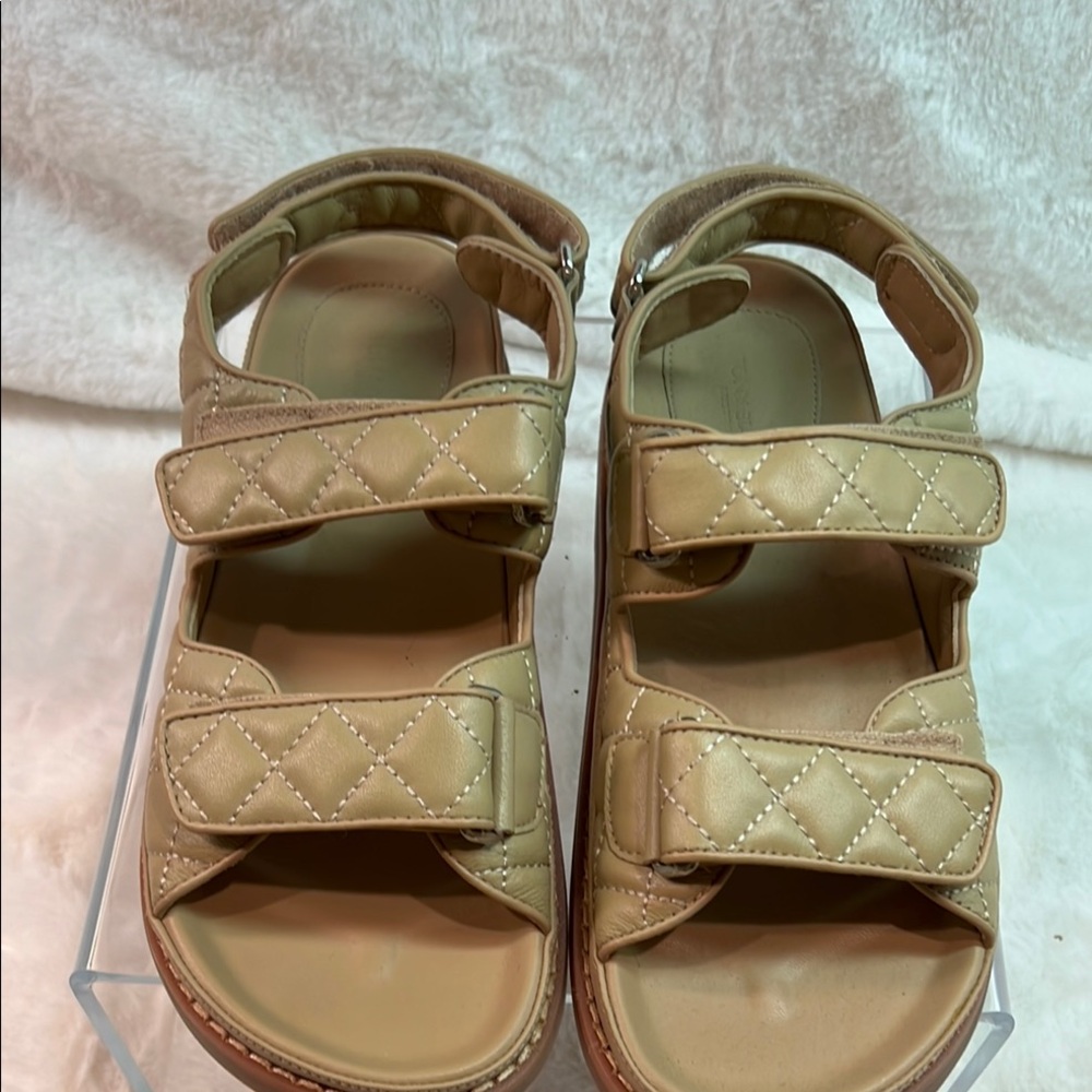 Tony Bianco Beige Quilted Sandals